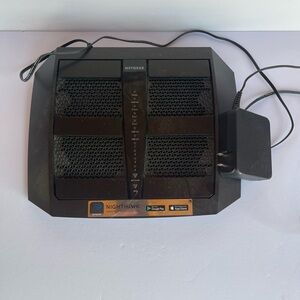 Netgear Nighthawk Black and Orange Router